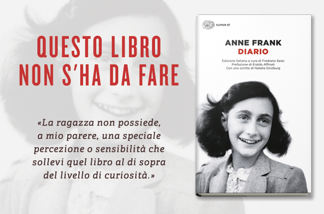 La lettera di rifiuto per Diario, di Anna Frank